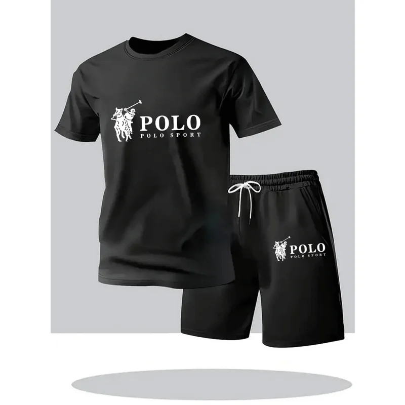 2026 Summer  Men's Set Urban C - Street Fashion Tshirt avaliação e preço