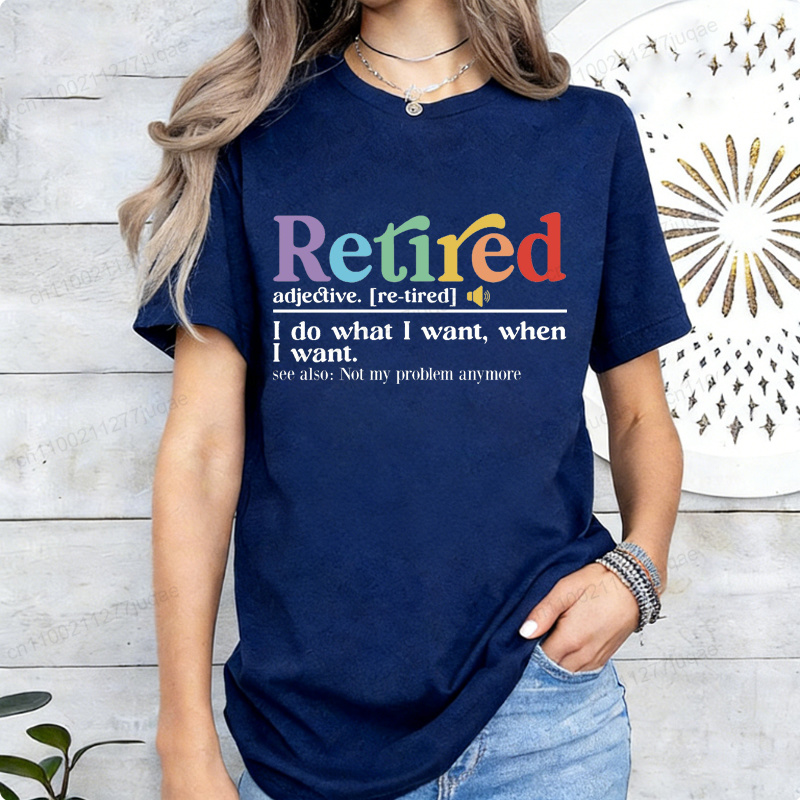 Funny Retirement Tee Retired D - Street Fashion Definition avaliação e preço