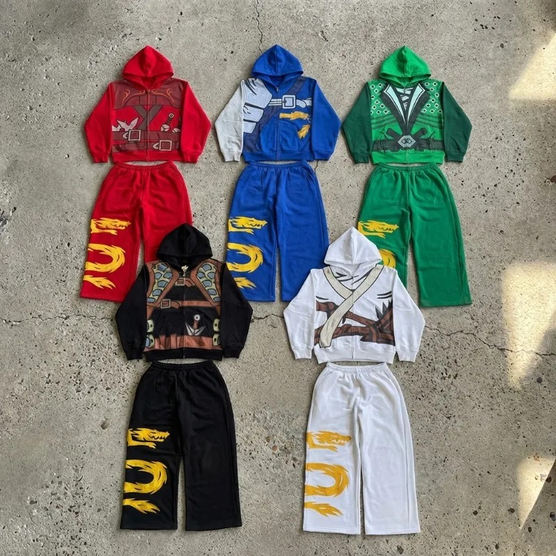 Ninja Warrior Armor Hoodie Set - Street Fashion Baggy avaliação e preço