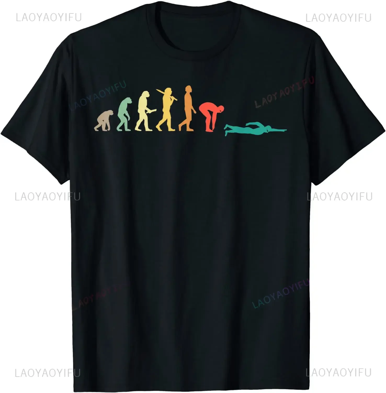Retro Graphic Swimming Evoluti - Street Fashion Baggy avaliação e preço