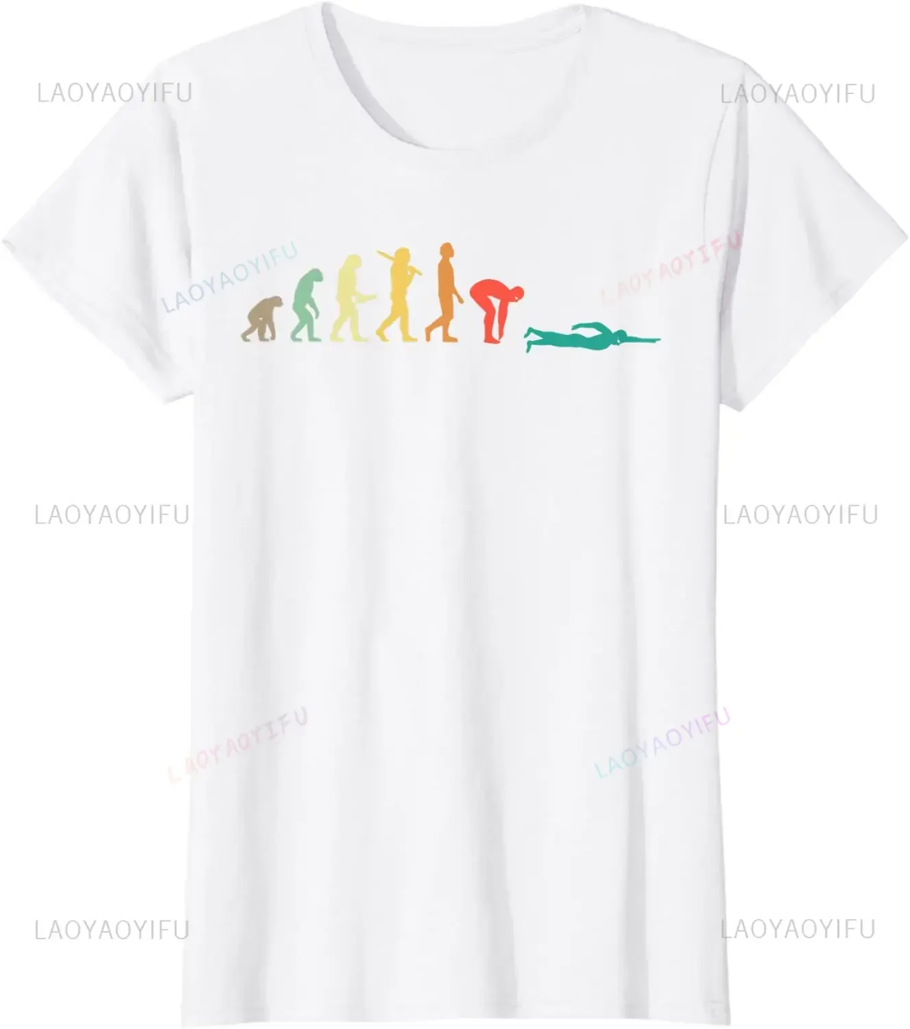 Retro Graphic Swimming Evoluti - Street Fashion Baggy avaliação e preço