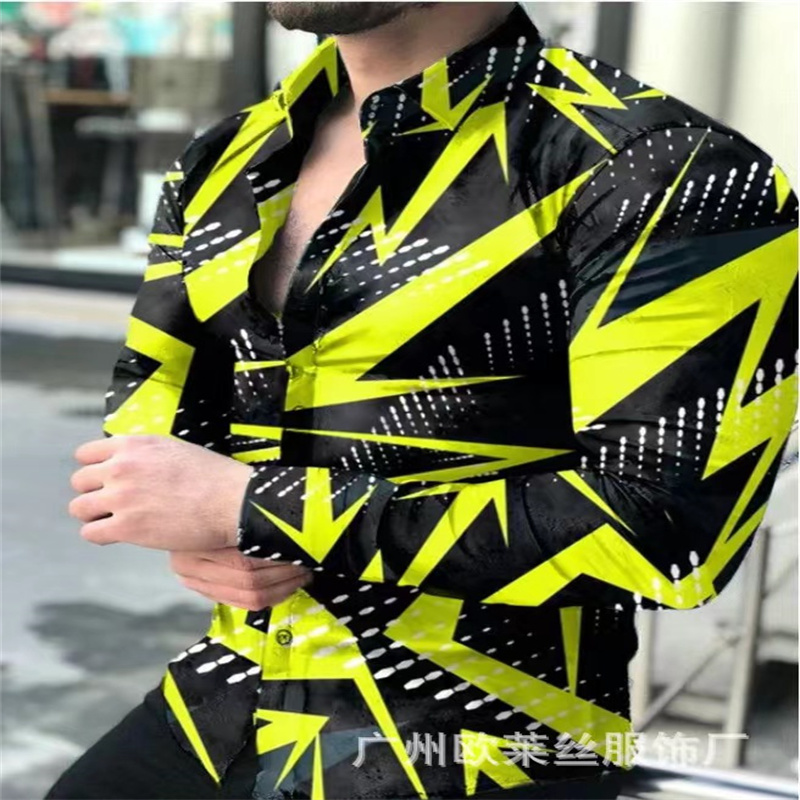 2023 new shirt top fashion men - Street Fashion Definition avaliação e preço