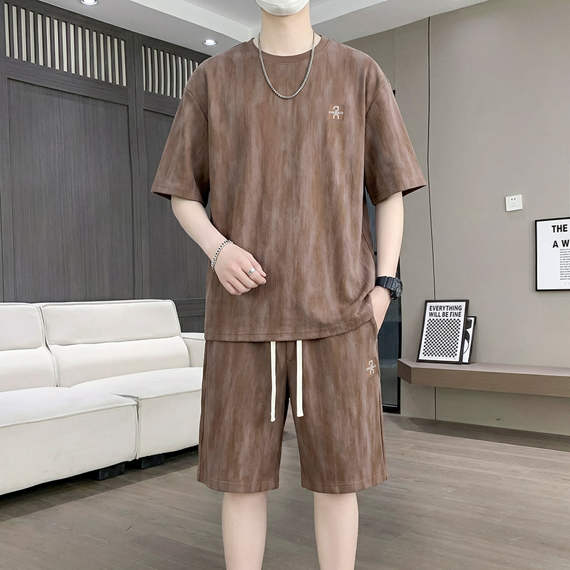 【T-Shirt + 5-Point Shorts】Men' - Street Fashion Tshirt avaliação e preço