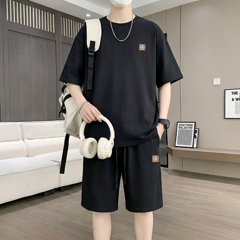 【T-Shirt + 5-Point Shorts】Men' - Street Fashion Tshirt avaliação e preço