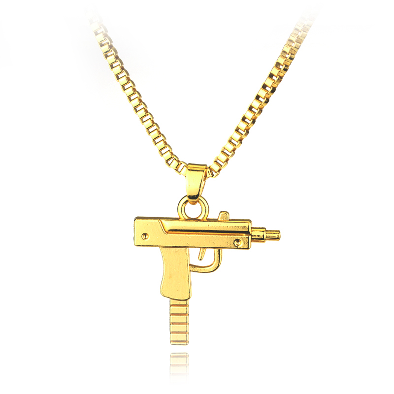 Trendy Uzi Gun Shaped Pendant  - Street Fashion Baggy avaliação e preço