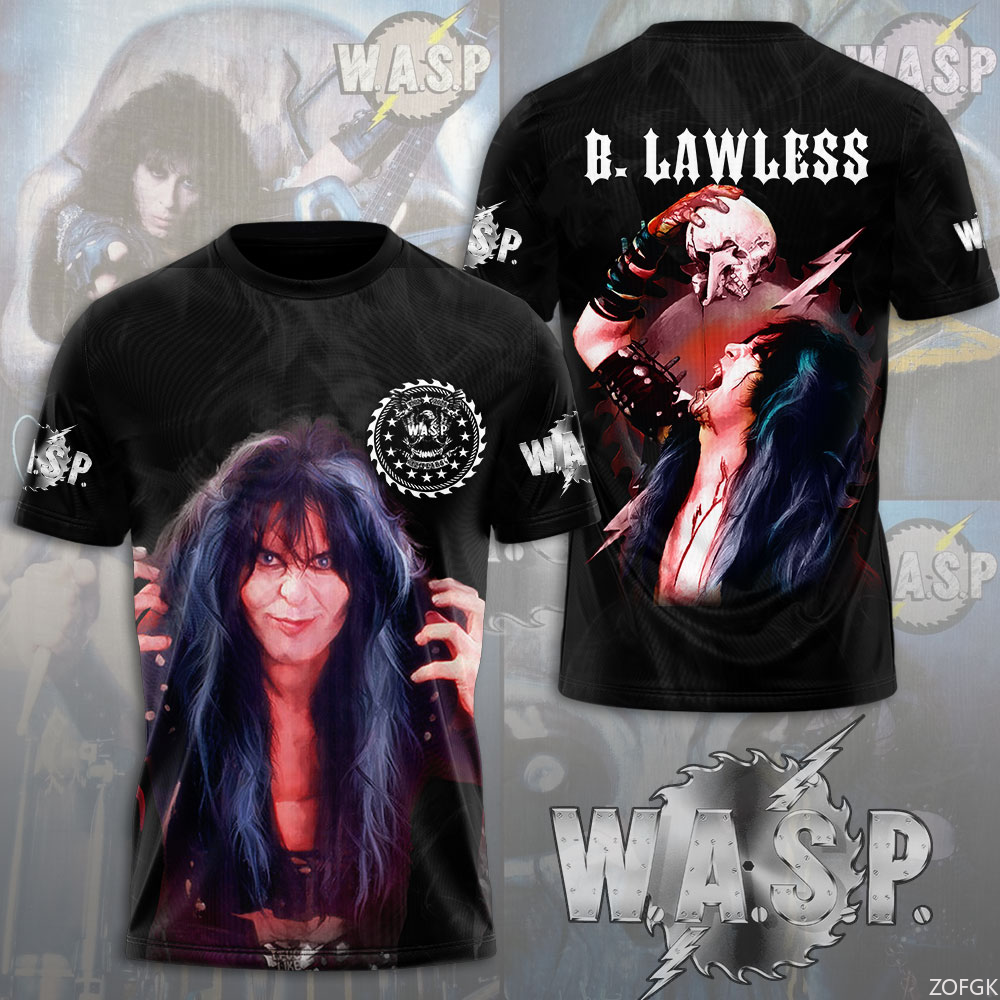 W.A.S.P Rock 3D Printing T-shi - Street Fashion Baggy avaliação e preço