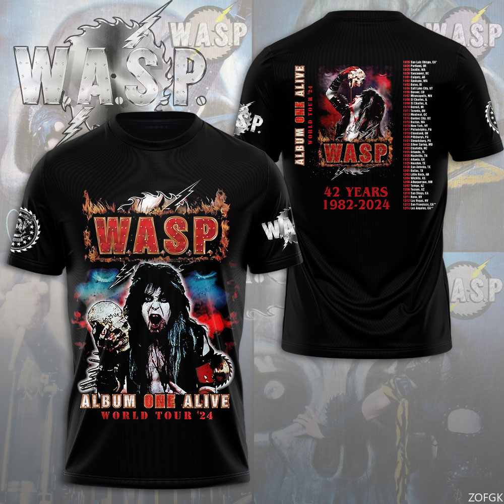W.A.S.P Rock 3D Printing T-shi - Street Fashion Baggy avaliação e preço