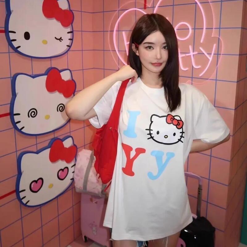 Short-Sleeved Sanrio Summer Pu - Street Fashion Tshirt avaliação e preço