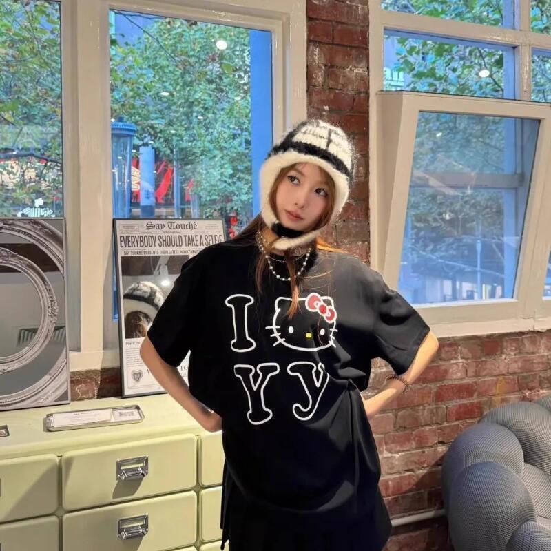 Short-Sleeved Sanrio Summer Pu - Street Fashion Tshirt avaliação e preço