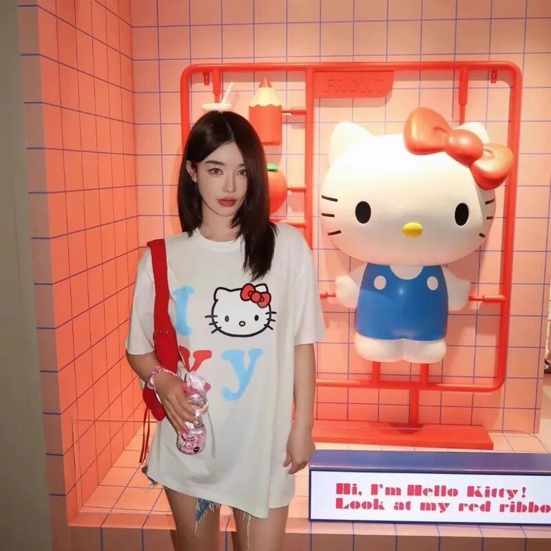 Short-Sleeved Sanrio Summer Pu - Street Fashion Tshirt avaliação e preço