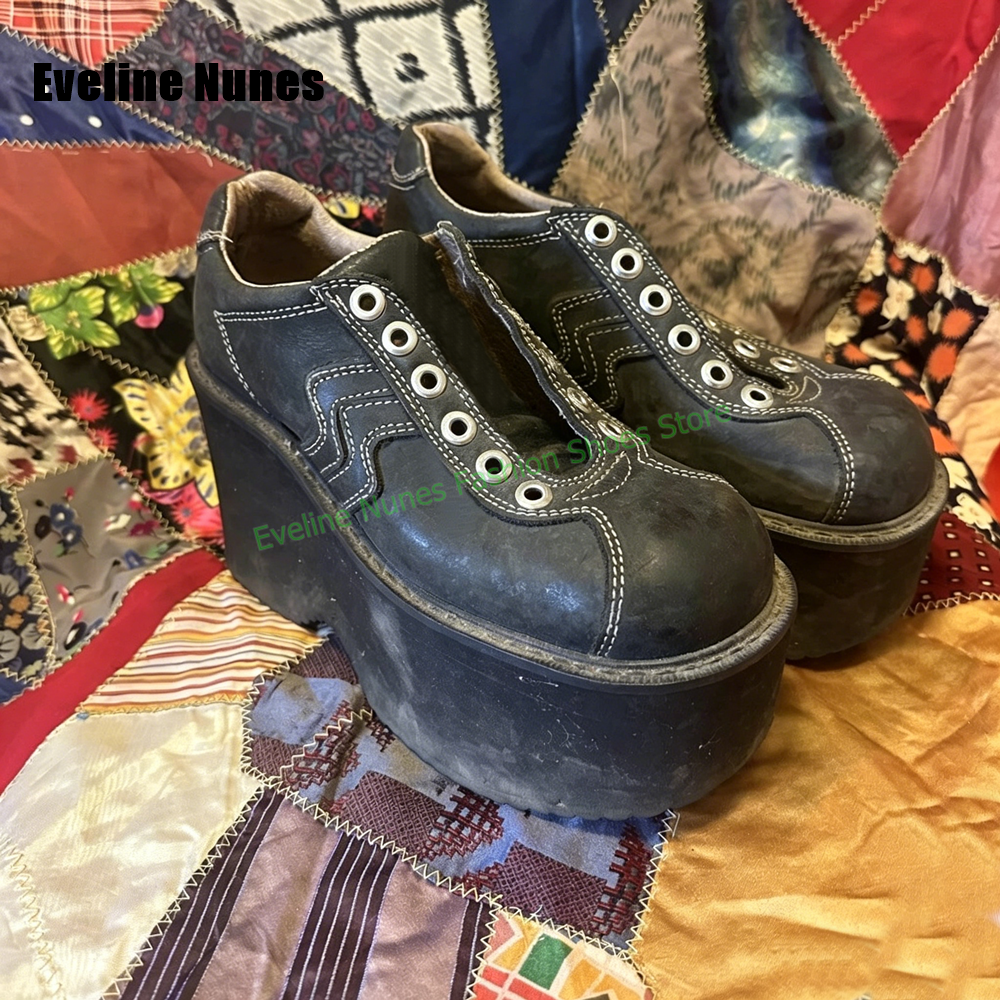 Y2K Platform Wedge Fashion Pum - Street Fashion Vintage avaliação e preço