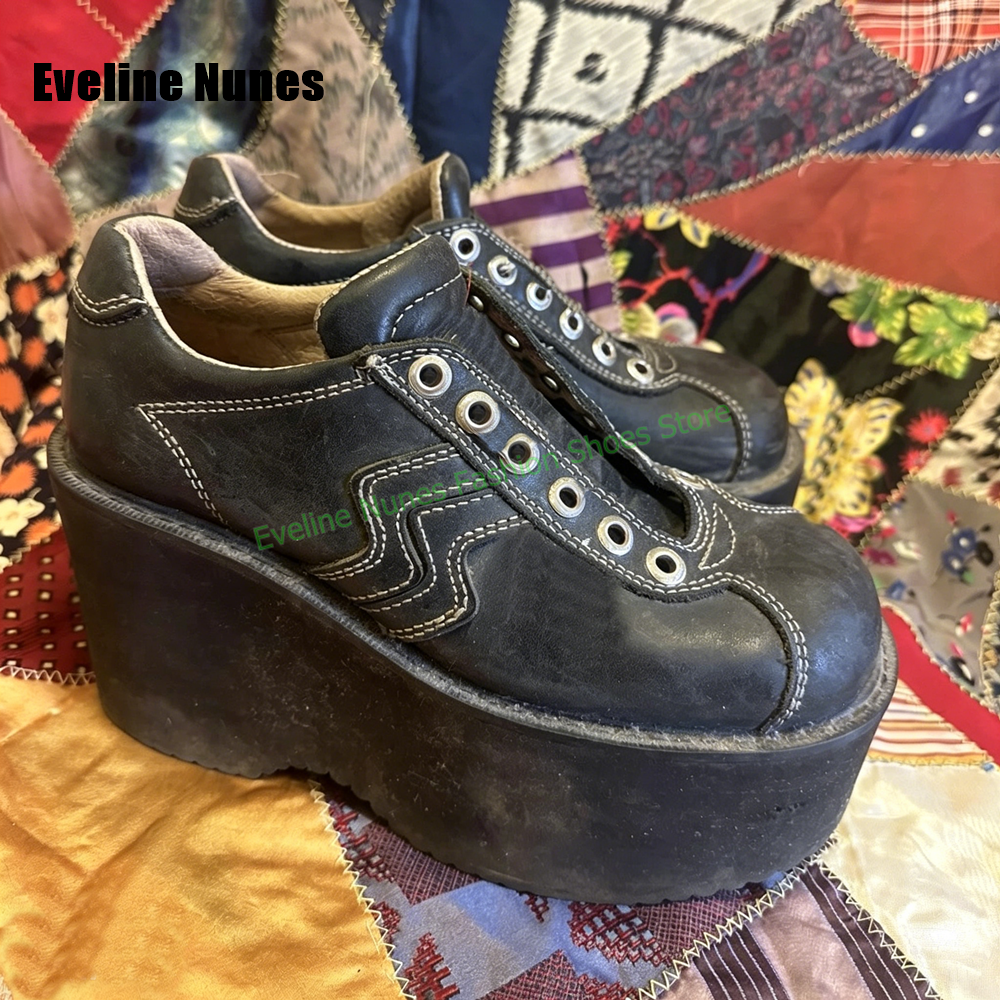 Y2K Platform Wedge Fashion Pum - Street Fashion Vintage avaliação e preço