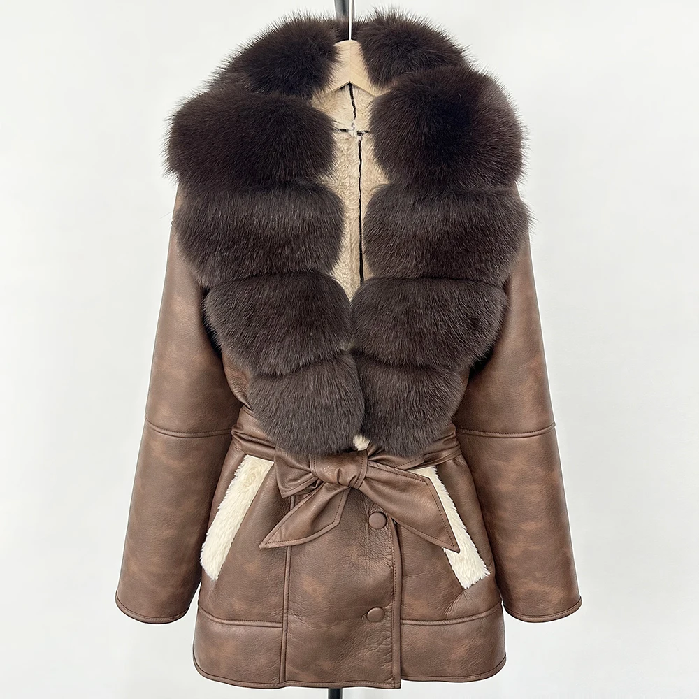Retro Lamb Fur Jacket Natural  - Street Fashion Store avaliação e preço