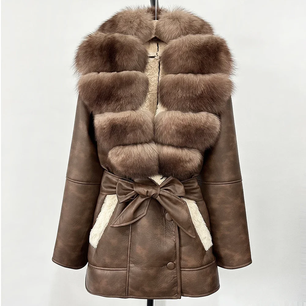 Retro Lamb Fur Jacket Natural  - Street Fashion Store avaliação e preço
