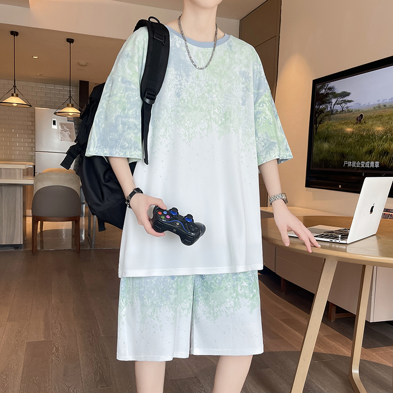 【Top 5-Point Pants】Men's T-Shi - Street Fashion Tshirt avaliação e preço